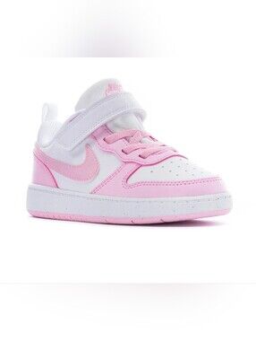 NWT Nike Court Borough Low Recraft Toddler 10C Pink/White
